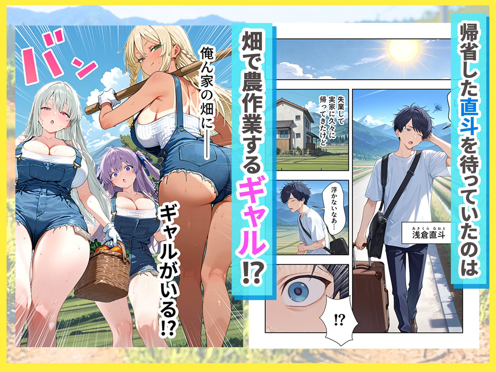 帰省したら田舎でギャルハーレムが始まった話（だぶるクリっく）エロ同人1