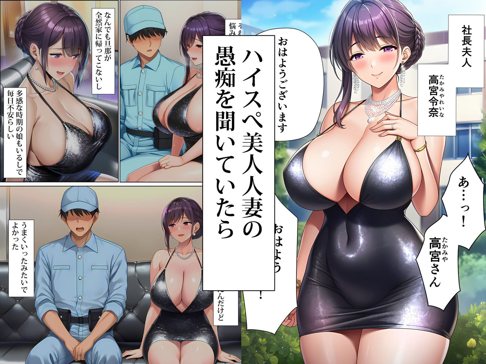 超高級マンション清掃員の俺、仕事ついでにハイスペ美人居住者たちの愚痴を聞いていたら完全合意の中出しハーレム生活を送ってしまう（夜あくび小隊）エロ同人2