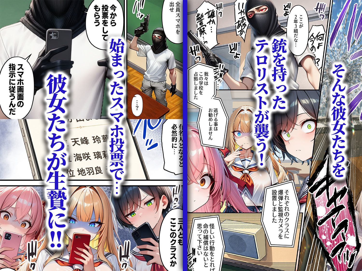 人質ライブ配信2 学園投票編 一軍女子がクラスのおもちゃ（ももまろ）エロ同人2